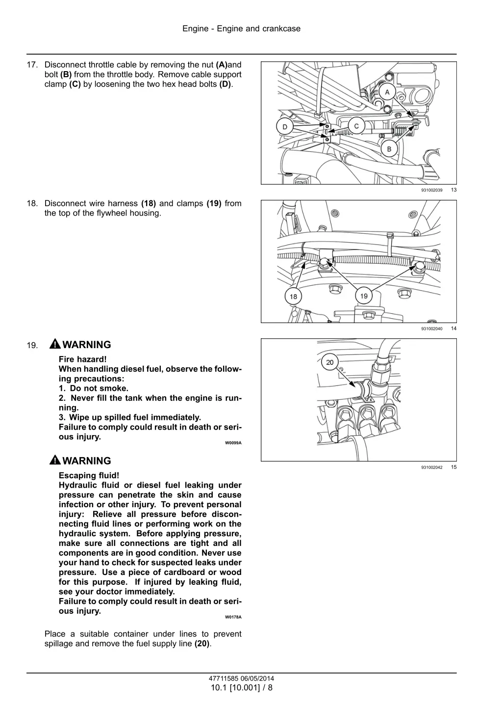 engine engine and crankcase 5