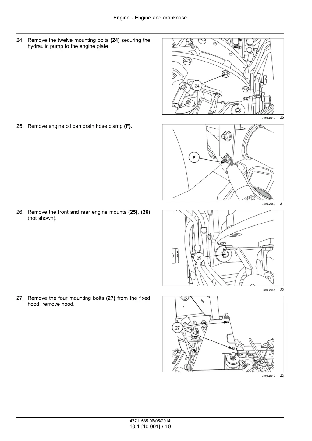 engine engine and crankcase 7