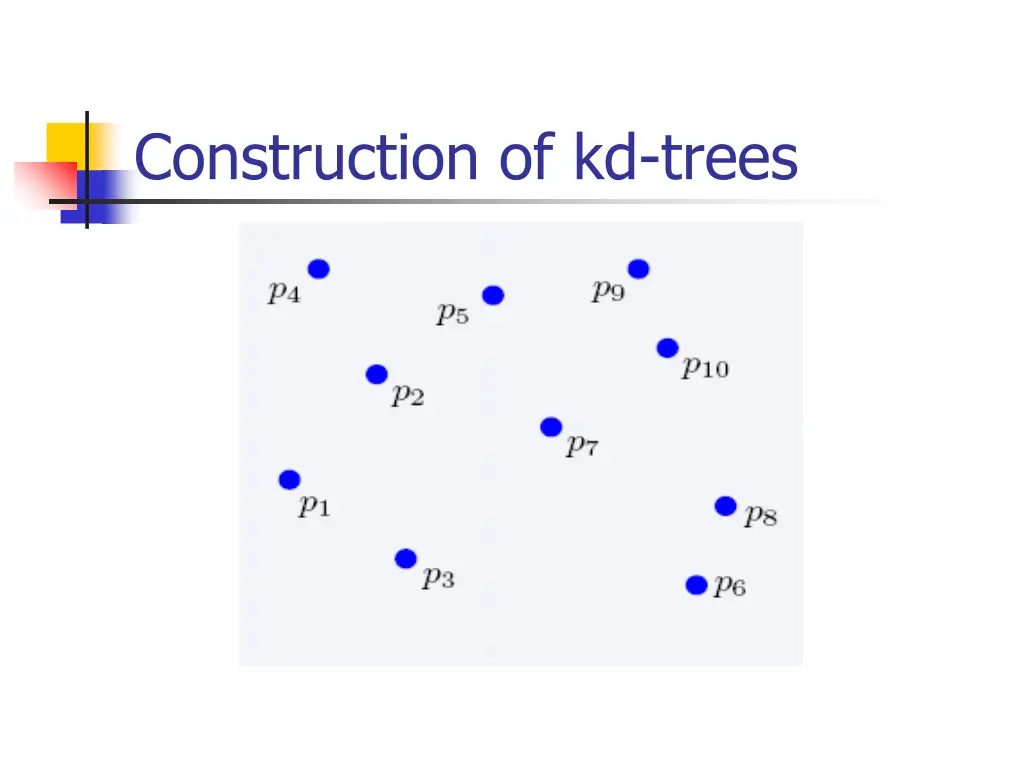 construction of kd trees