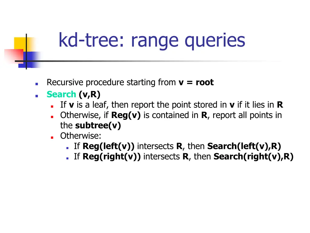 kd tree range queries