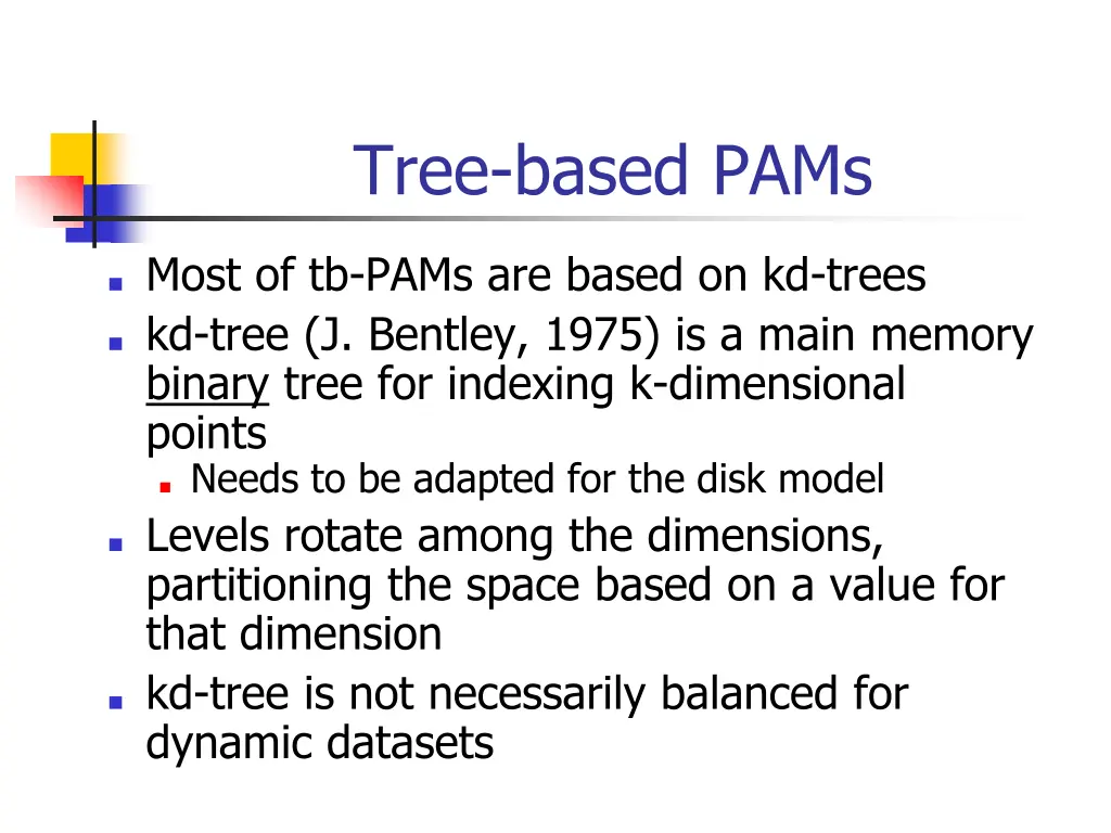 tree based pams