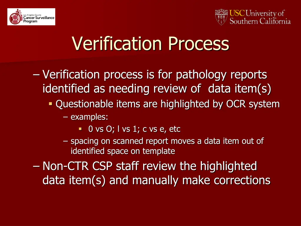 verification process