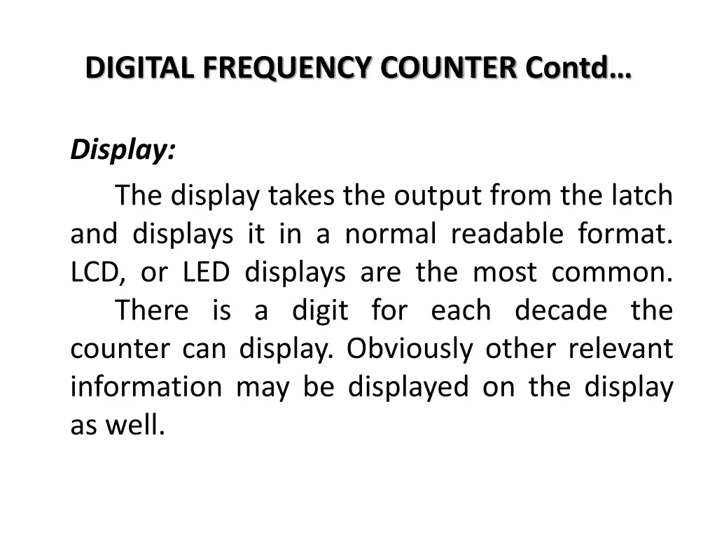 digital frequency counter contd 6