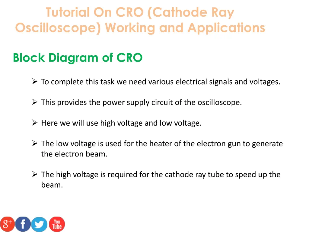 tutorial on cro cathode ray oscilloscope working 7