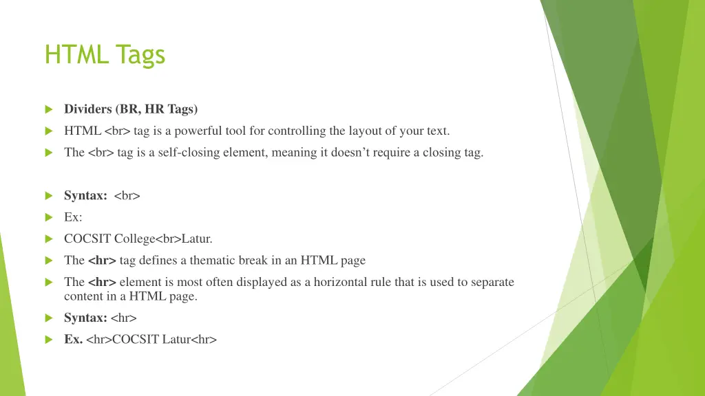 html tags 2