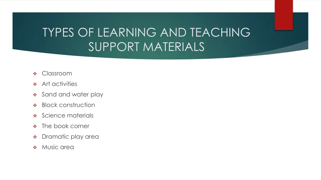 types of learning and teaching support materials