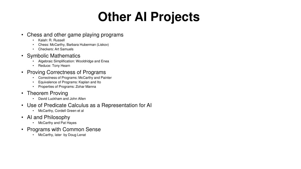 other ai projects