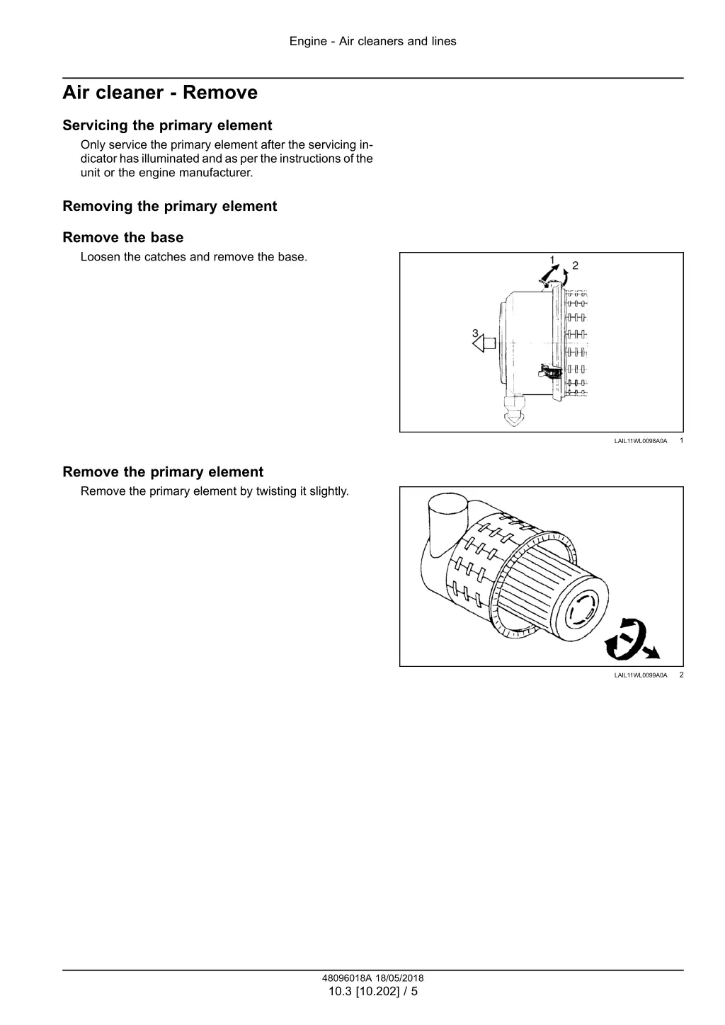 engine air cleaners and lines 2