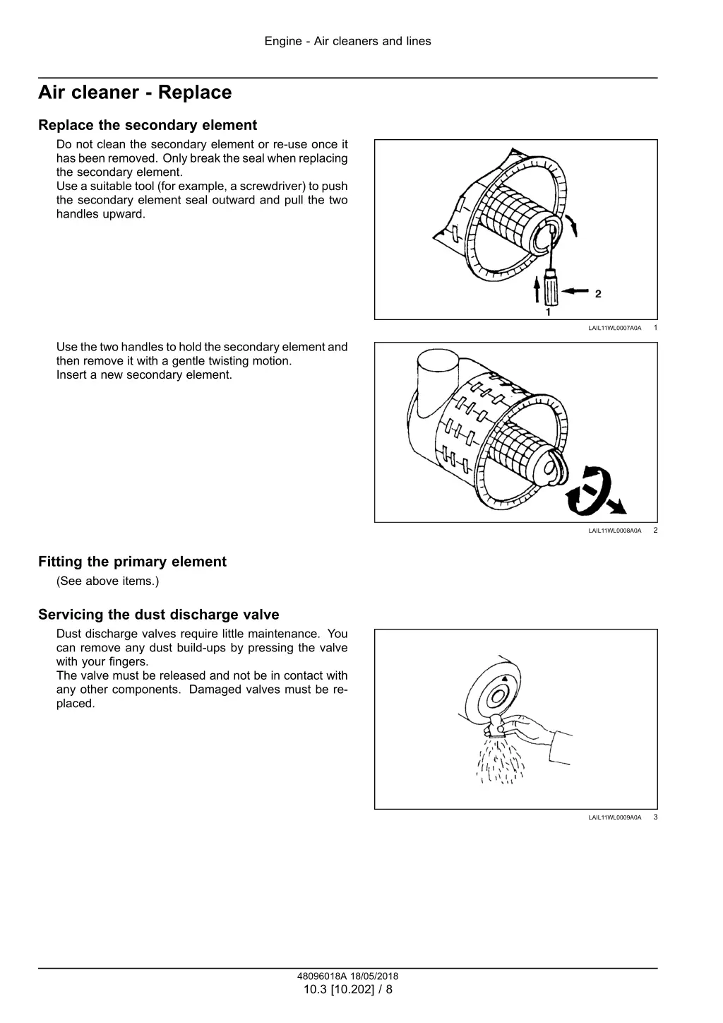 engine air cleaners and lines 5