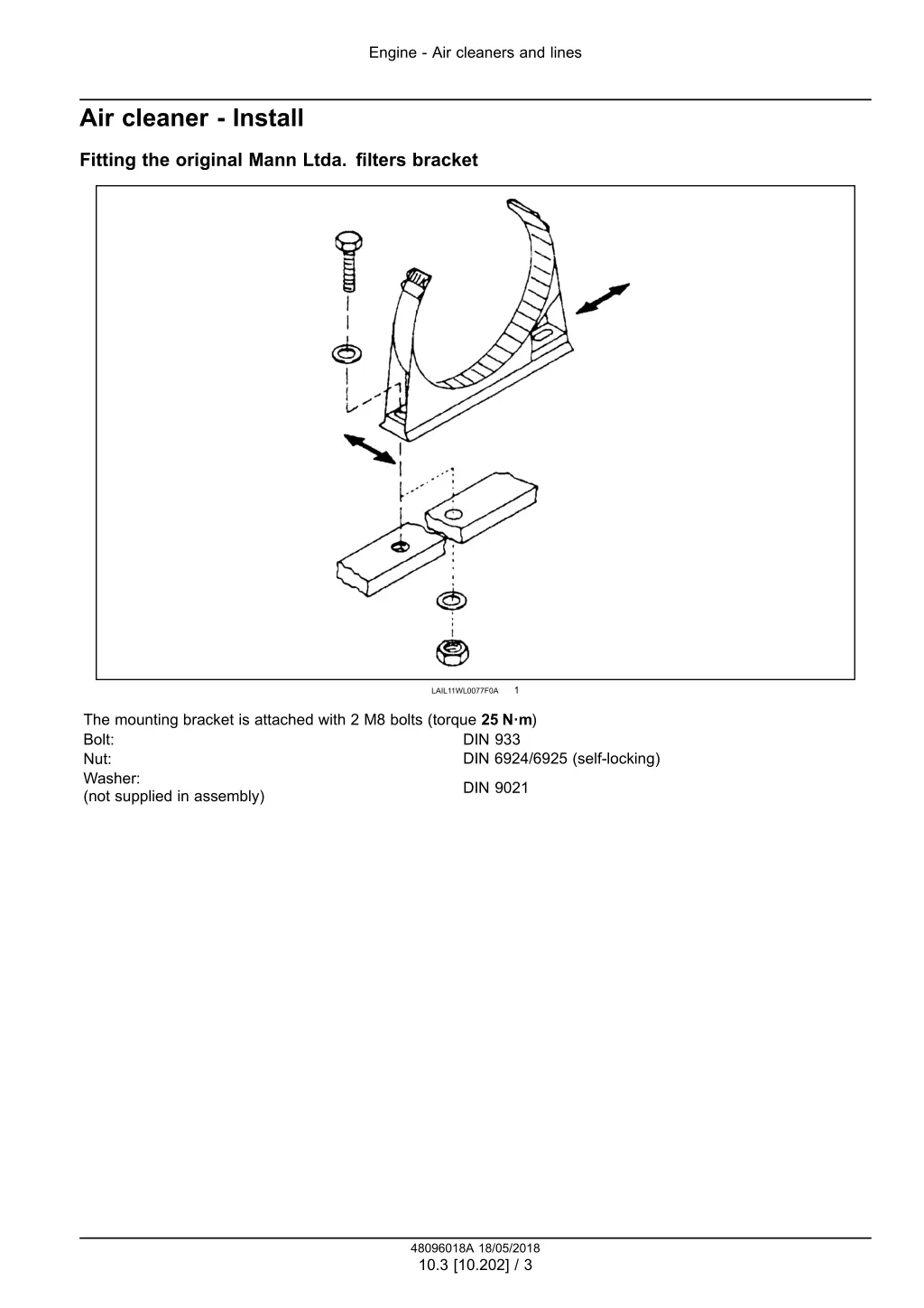 engine air cleaners and lines