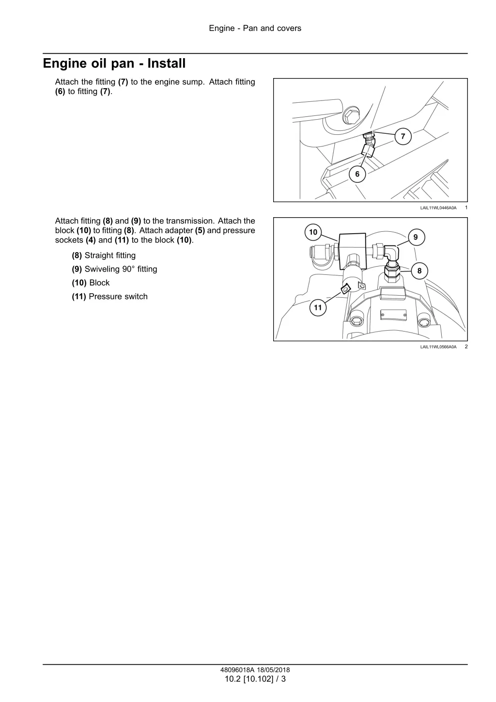 engine pan and covers