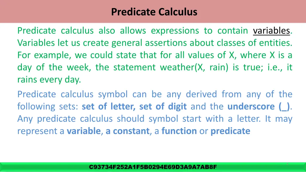 predicate calculus 1