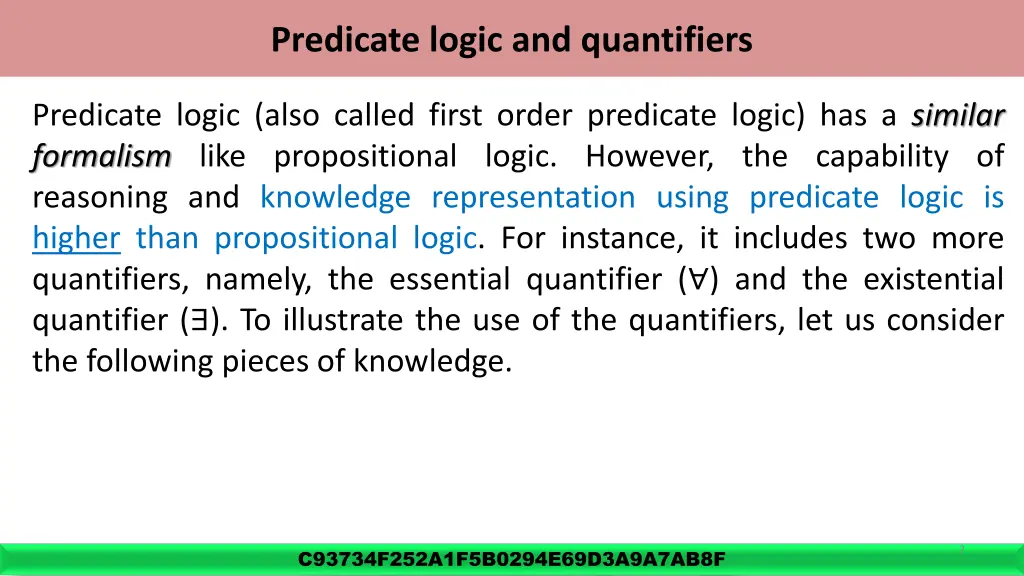 predicate logic and quantifiers