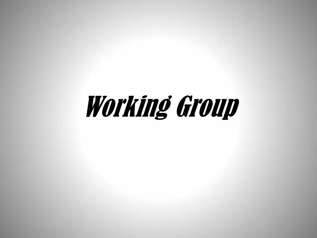 working group