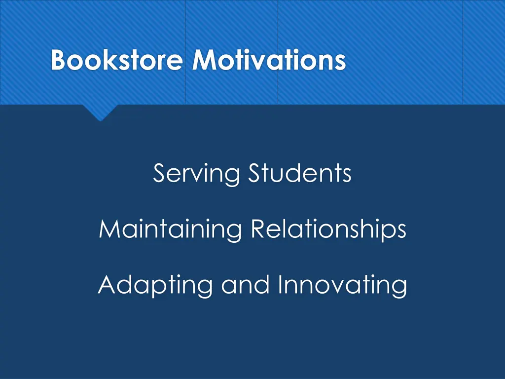 bookstore motivations