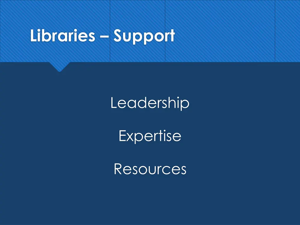 libraries support