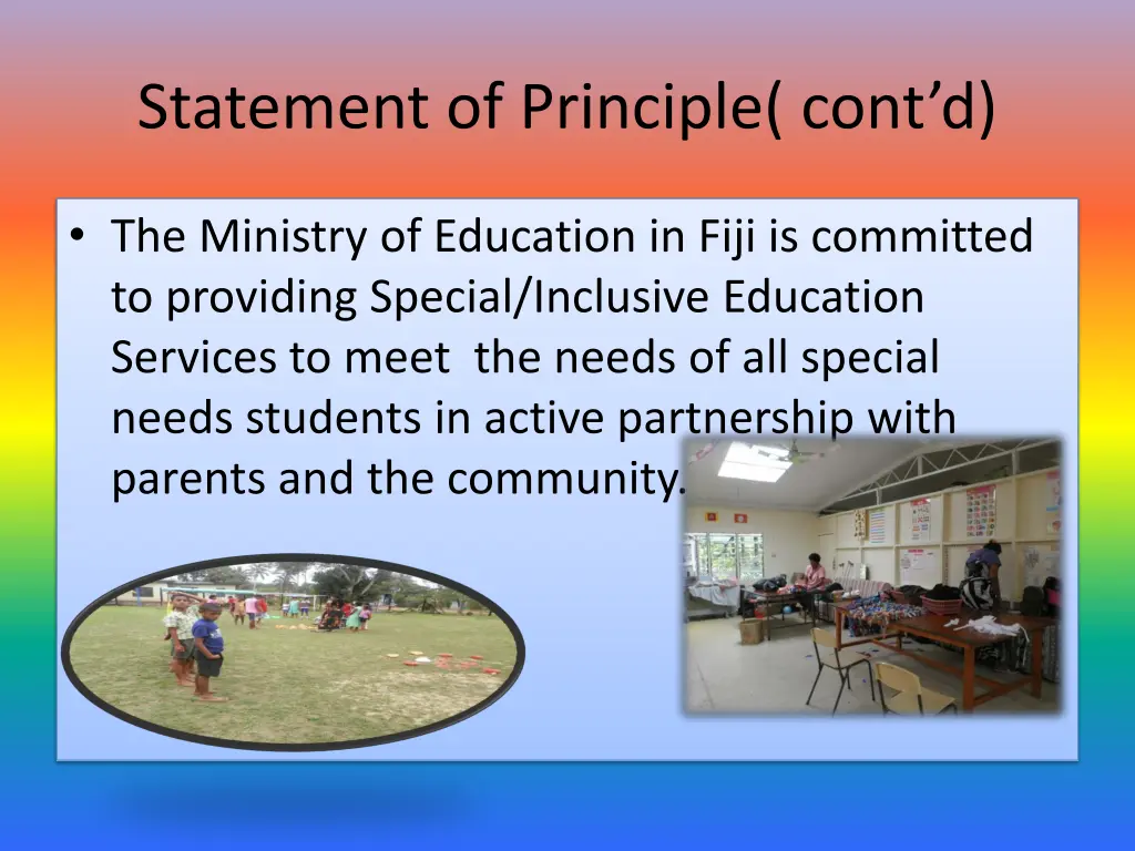 statement of principle cont d