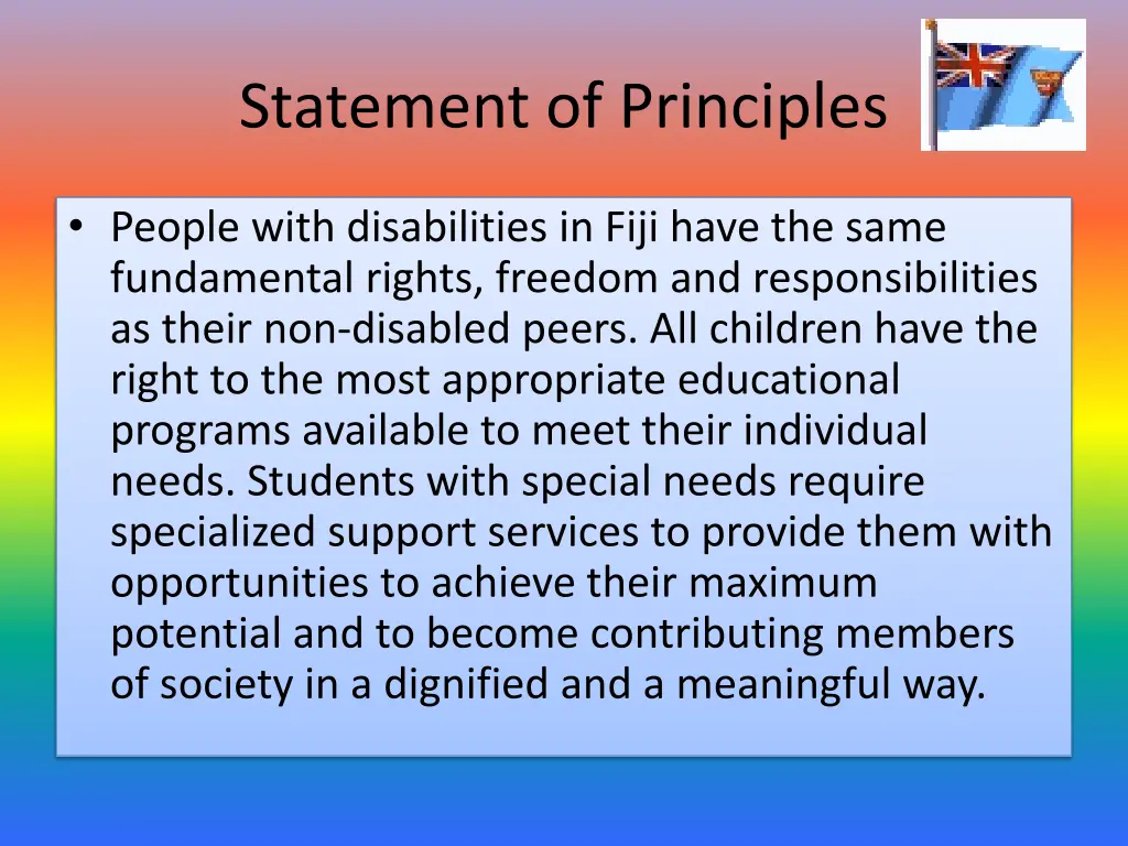 statement of principles