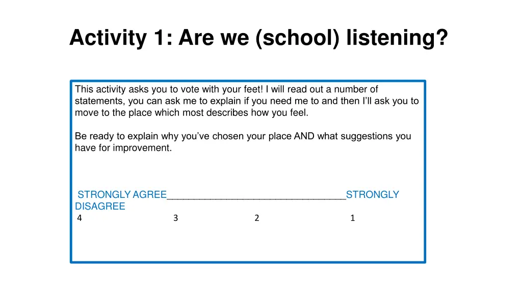 activity 1 are we school listening