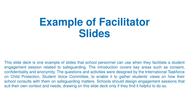 example of facilitator slides