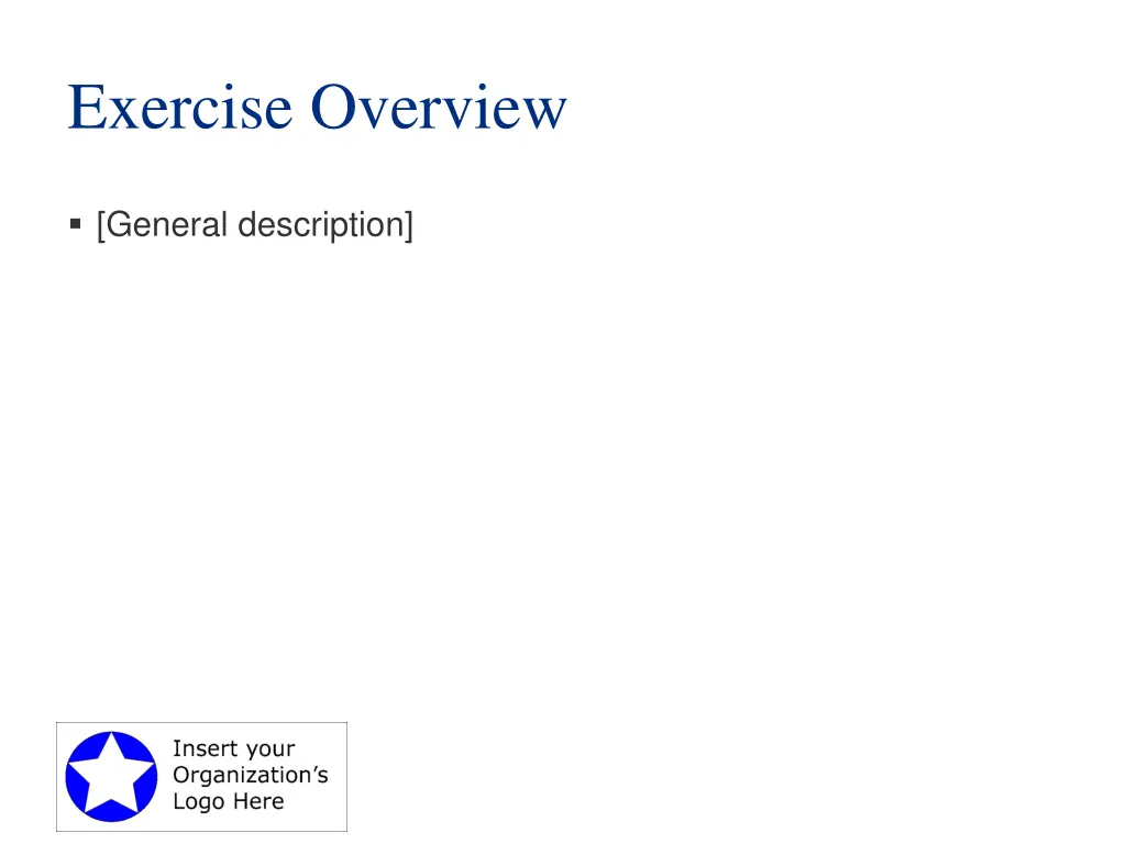 exercise overview