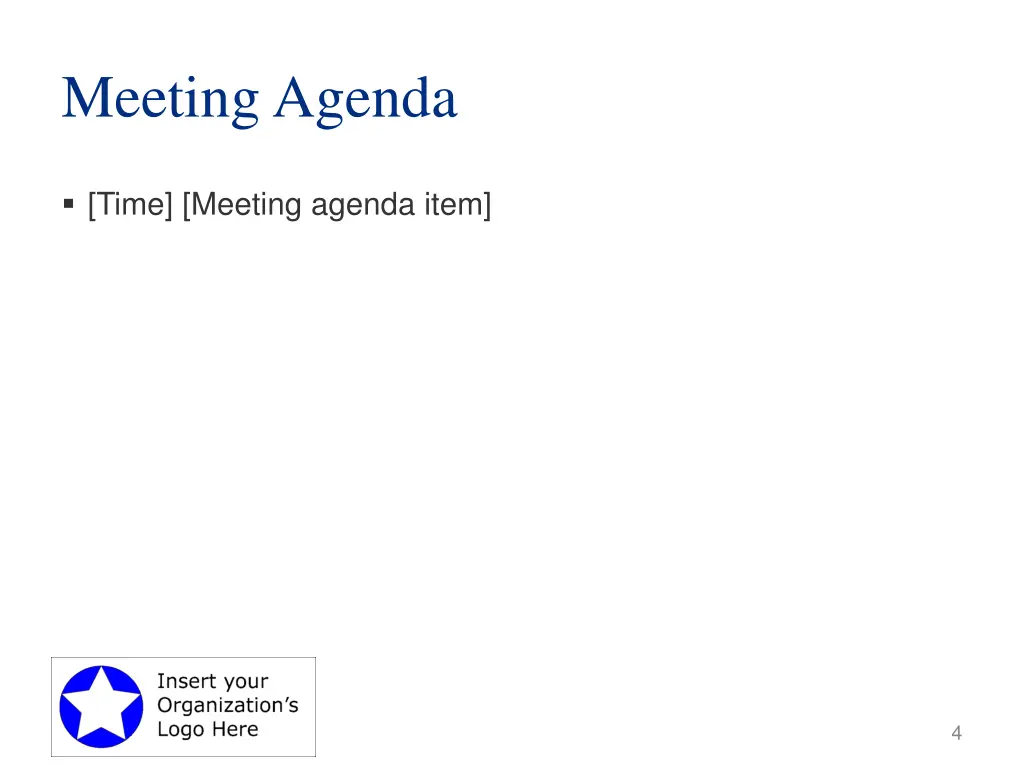 meeting agenda