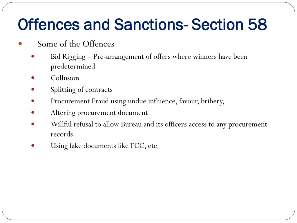 offences and sanctions offences and sanctions