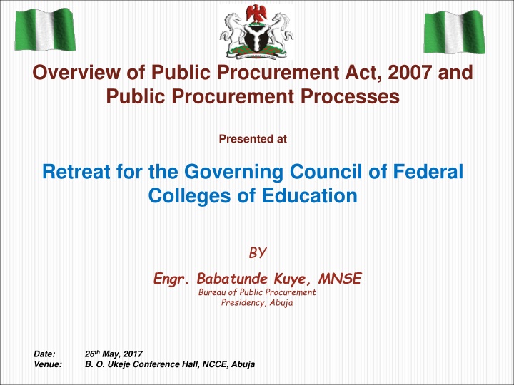 overview of public procurement act 2007