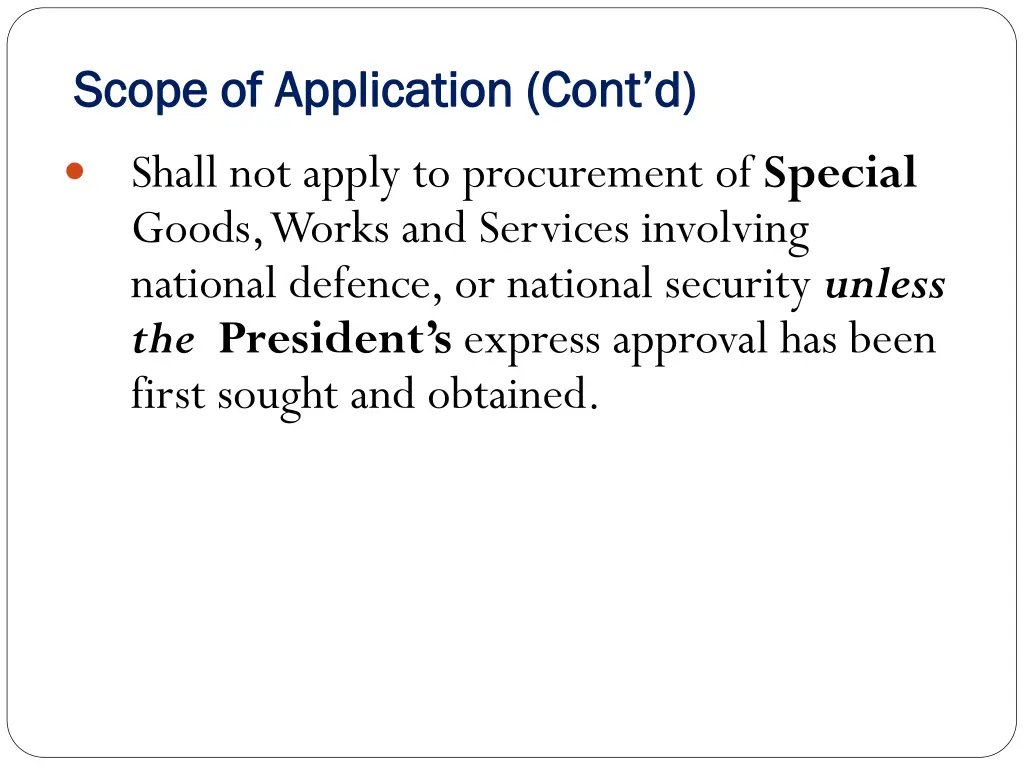 scope of application cont d scope of application