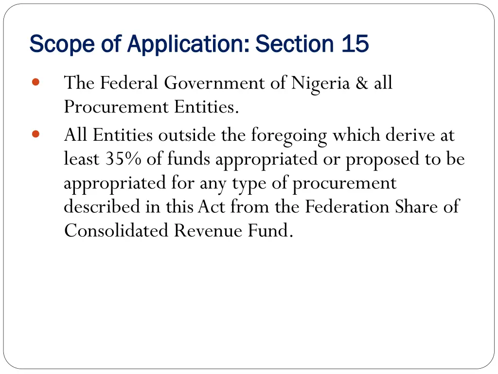 scope of application section 15 scope