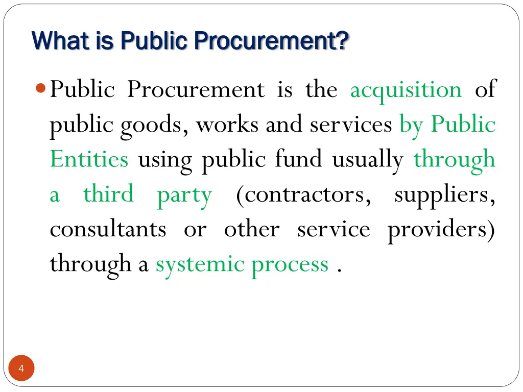 what is public procurement what is public