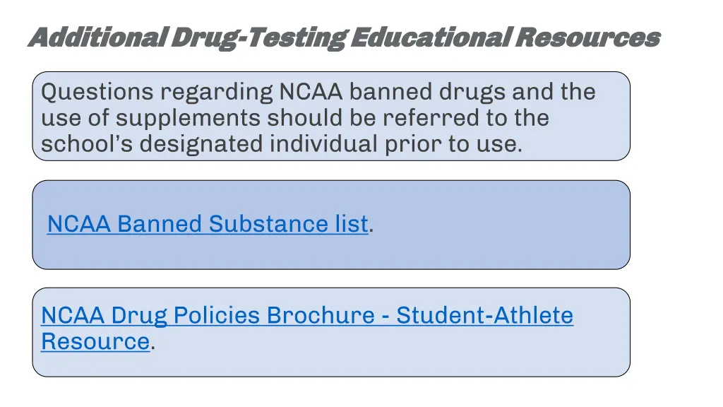 additional drug additional drug testing