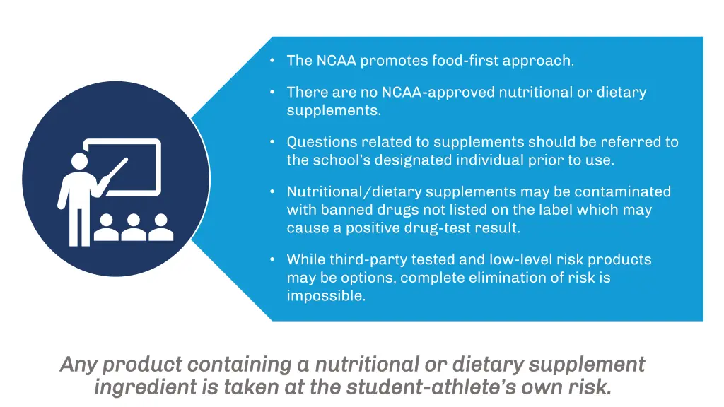 the ncaa promotes food first approach