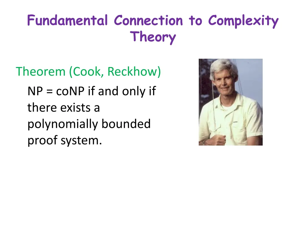 fundamental connection to complexity theory