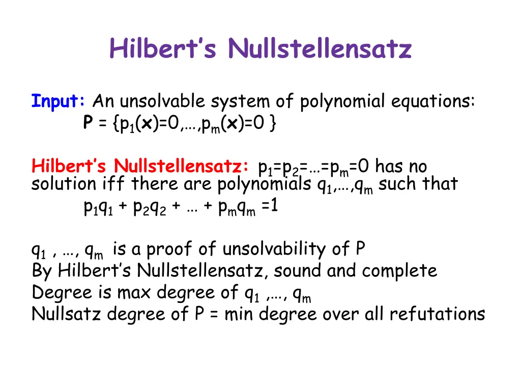 hilbert s nullstellensatz