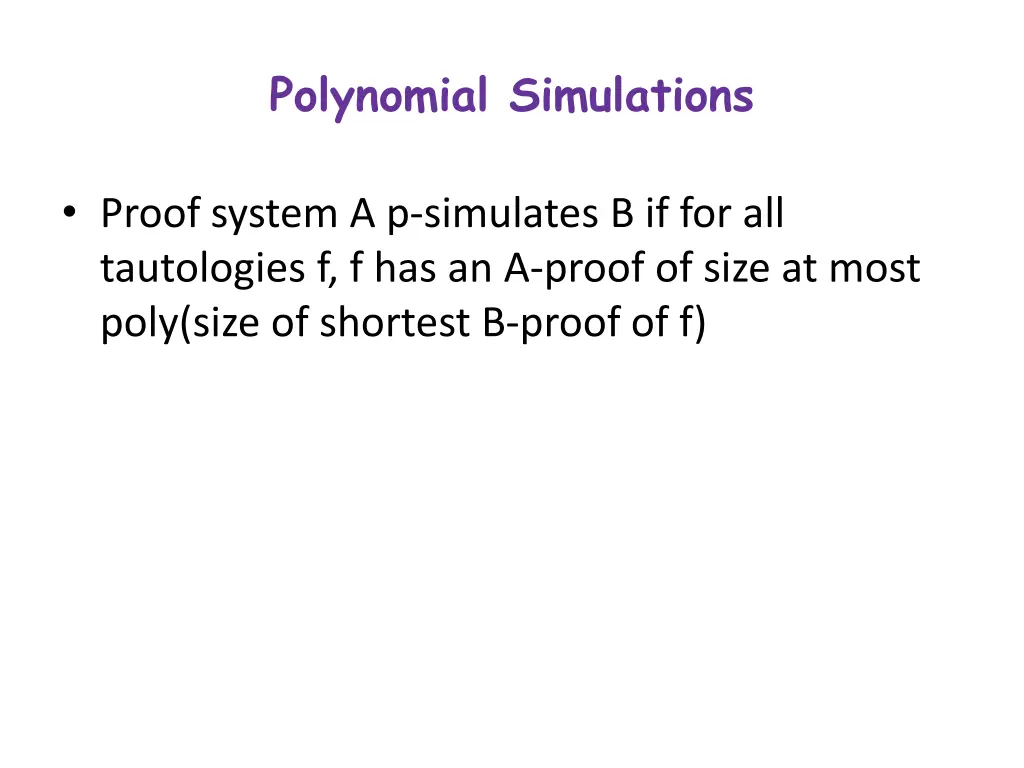 polynomial simulations