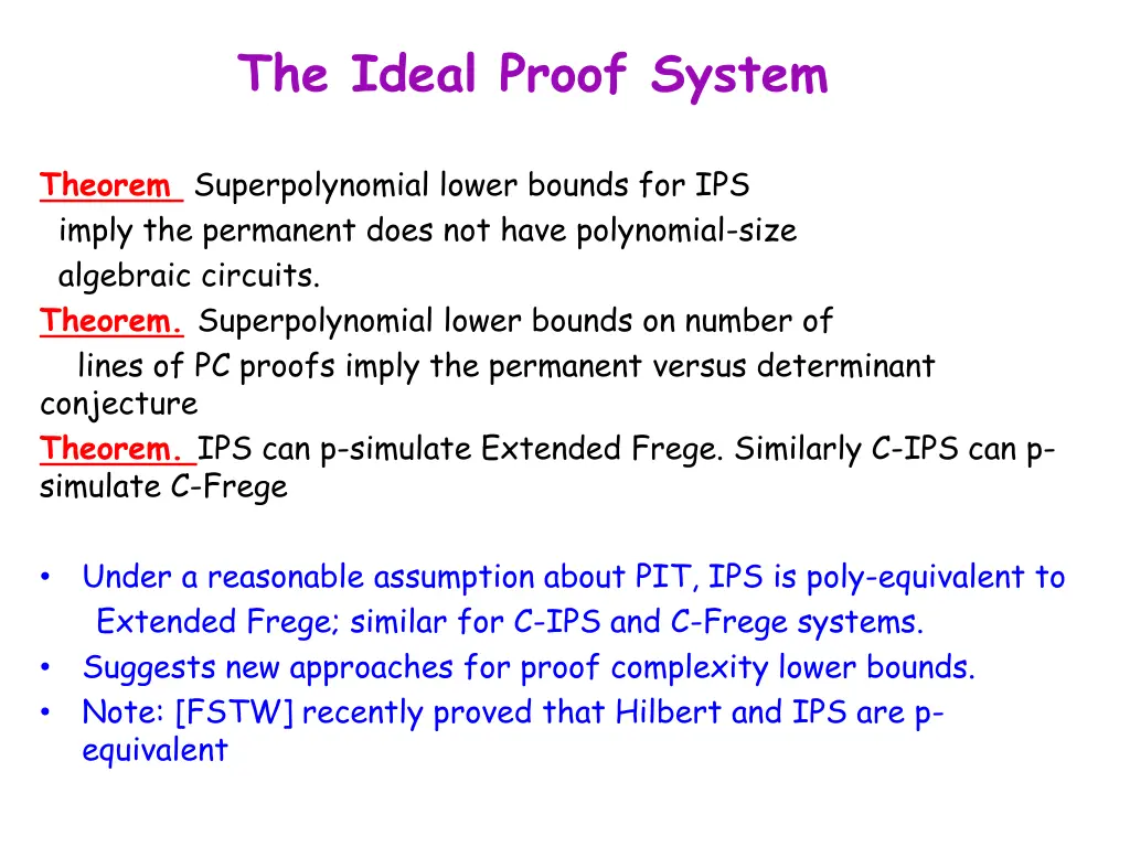 the ideal proof system 1