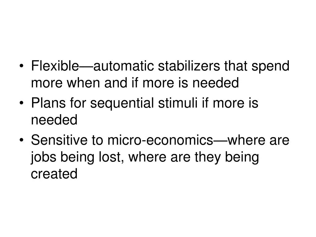 flexible automatic stabilizers that spend more