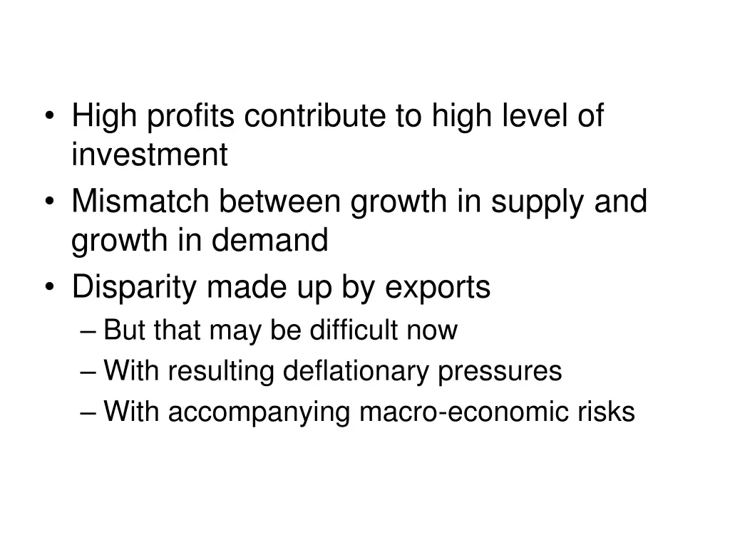 high profits contribute to high level