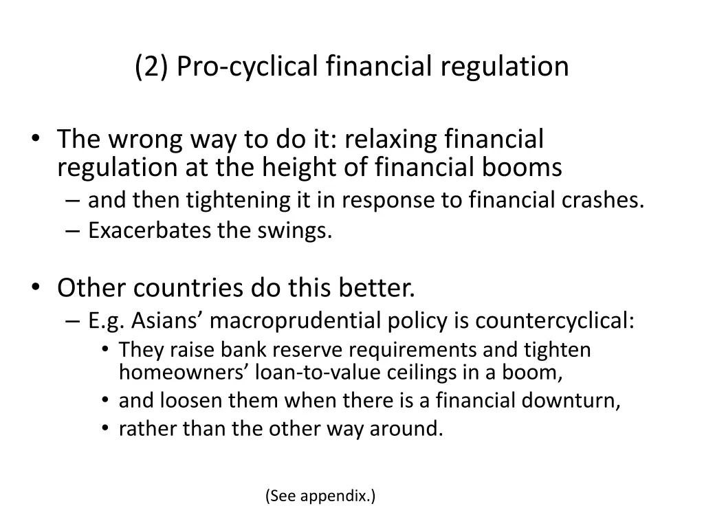 2 pro cyclical financial regulation