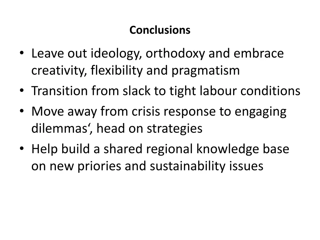 conclusions