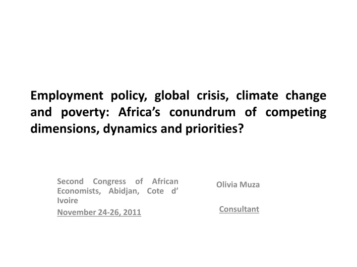 employment policy global crisis climate change