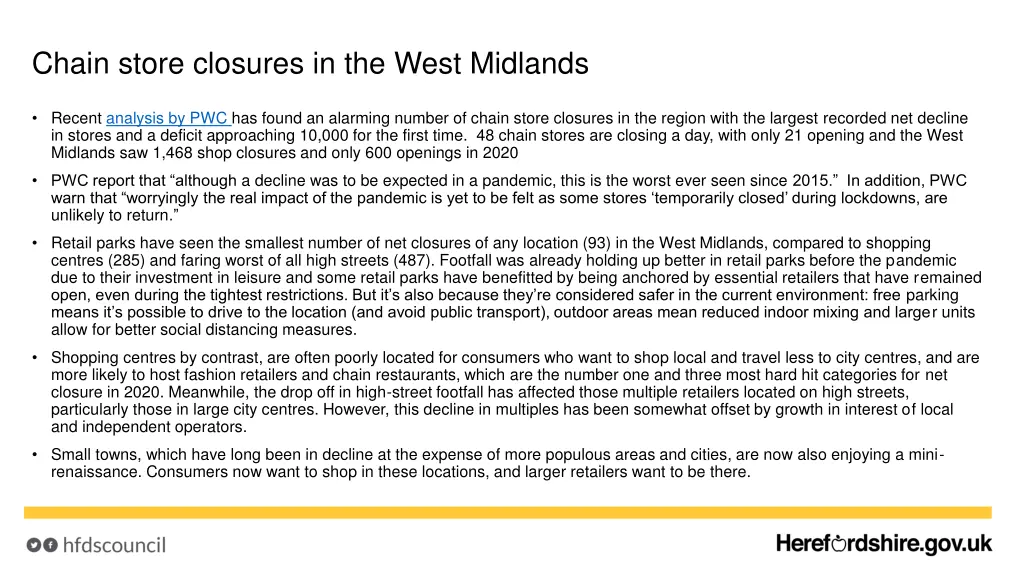 chain store closures in the west midlands