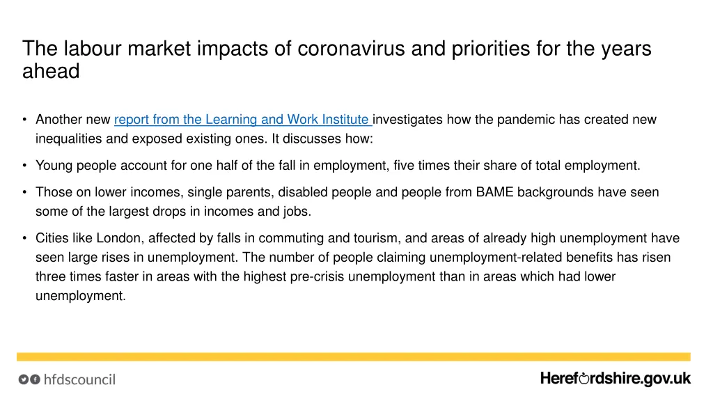 the labour market impacts of coronavirus