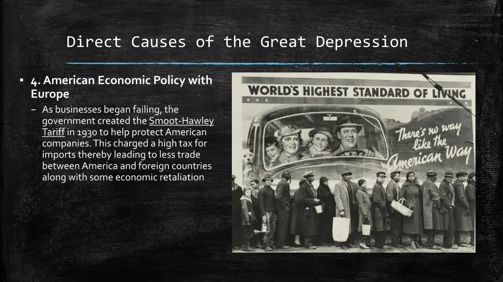 direct causes of the great depression 3