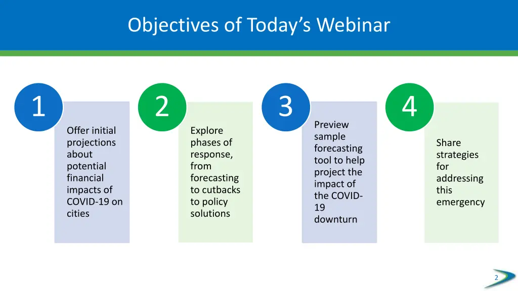 objectives of today s webinar