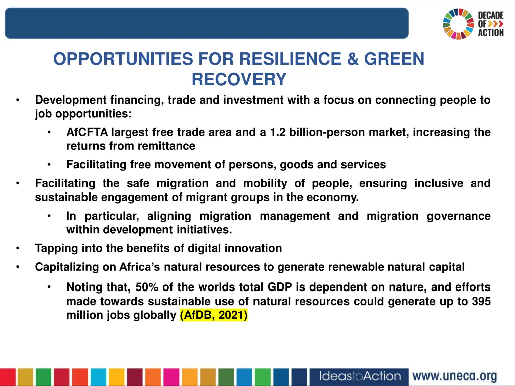 opportunities for resilience green recovery