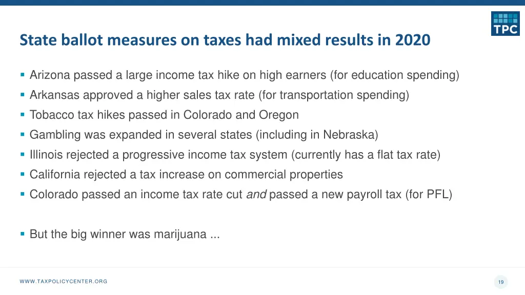 state ballot measures on taxes had mixed results