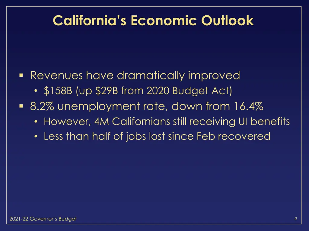 california s economic outlook