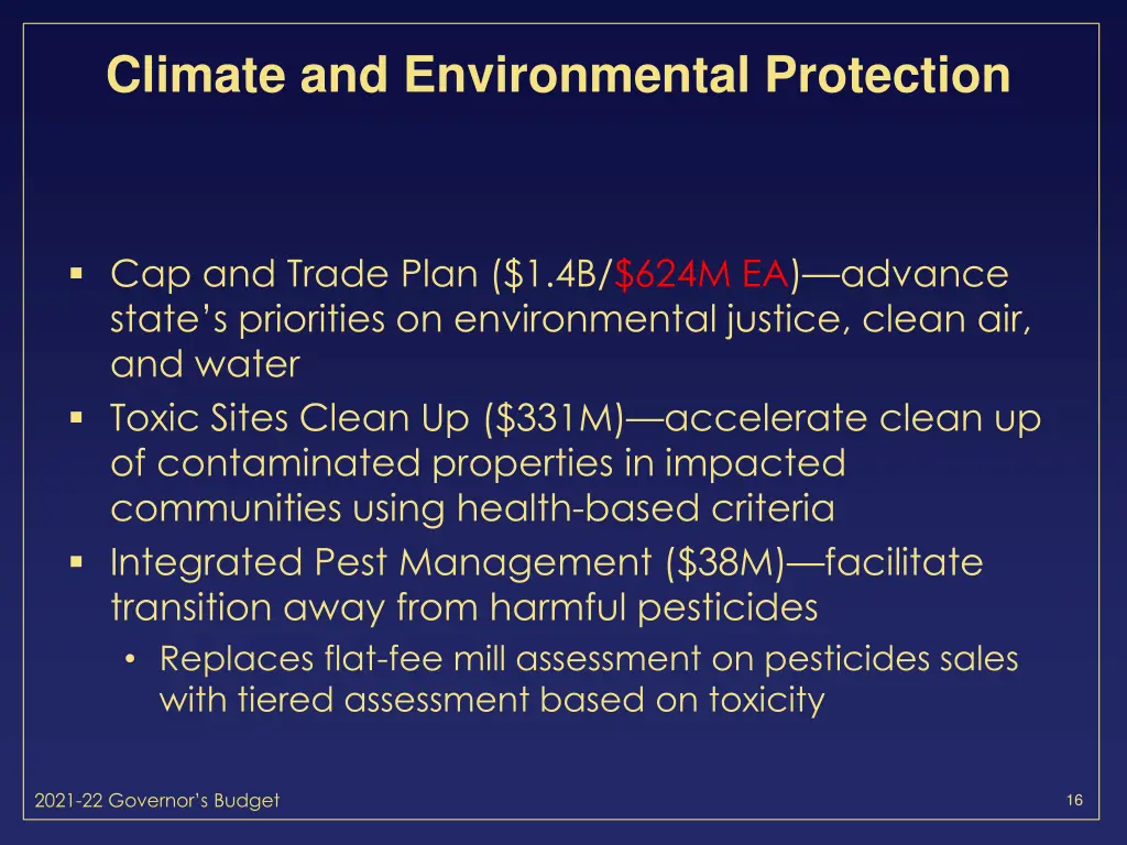 climate and environmental protection